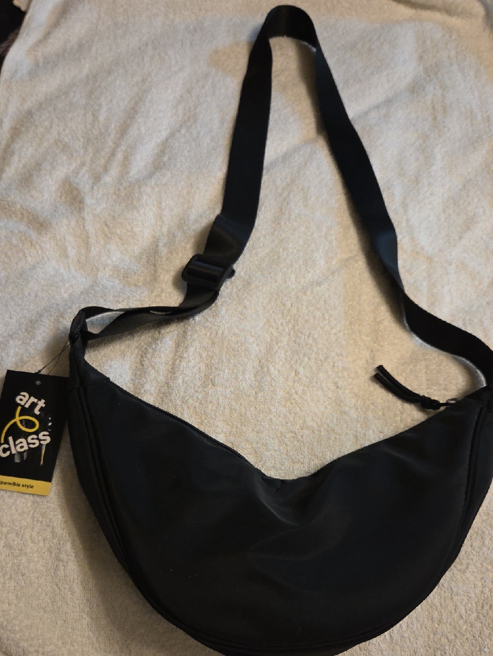 art class Black Crescent Shoulder Crossbody Bag